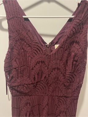 Altar’d State Lace V-Neck Purple Jumpsuit NWOT
